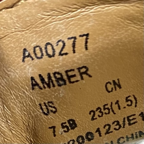 Coach slip-on loafer driving shoe flats suede leather amber red women's 7.5B - Picture 10 of 10